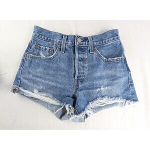 Levi's 501 Premium High Rise Non-Stretch Button Fly 25W Waterless Denim Shorts